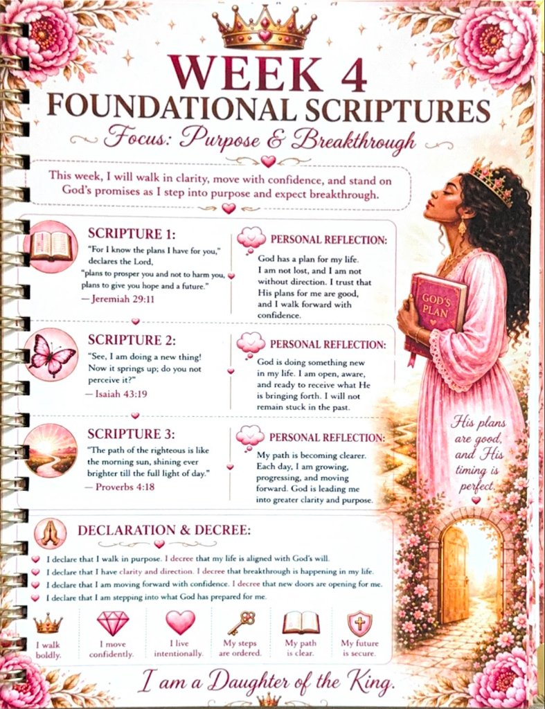 Week 4 Foundational Scriptures — sample journal page